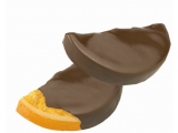 Orange slice covered with dark chocolate