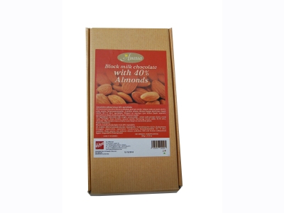 Βlock milk chocolate with Almonds [71.012300023]