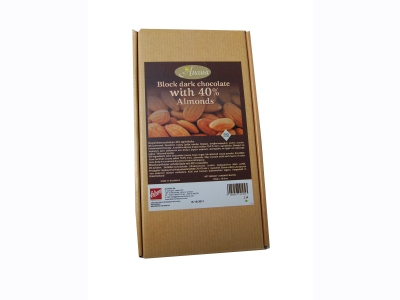 Βlock dark chocolate with Almonds [71.012300013]